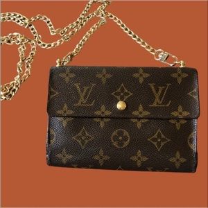 Louis Vuitton wallet converted to a crossbody